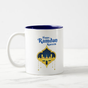 Happy Ramadan Kareem 2022 Coffee-Mok Tweekleurige Koffiemok