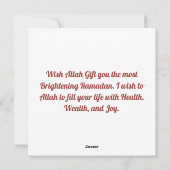 Happy Ramadan Kareem Crescent Holiday Kaart (Achterkant)