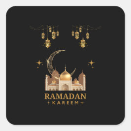 Happy Ramadan Kareem - Eid Mubarak - groeten Vierkante Sticker