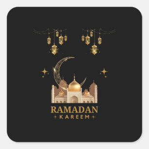 Happy Ramadan Kareem - Eid Mubarak - groeten Vierkante Sticker