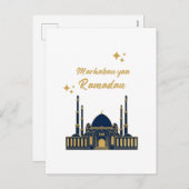 Happy Ramadan Kareem - Eid Mubarak Quotes Feestdagenkaart (Voorkant / Achterkant)