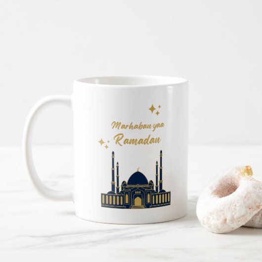 Happy Ramadan Kareem - Eid Mubarak Quotes Koffiemok (Met donut)