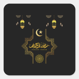 Happy Ramadan Kareem - Eid Mubarak Wishes Vierkante Sticker