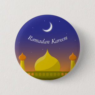 Happy Ramadan Kareem Elegant Islamitische Halve Ma Ronde Button 5,7 Cm