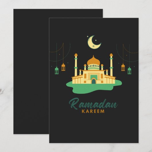 Happy Ramadan Kareem en Eid Mubarak 2022 Kaart (Voorkant / Achterkant)