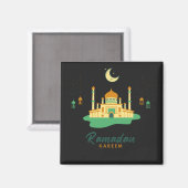 Happy Ramadan Kareem en Eid Mubarak 2022 Magneet (Voorkant / Achterkant)