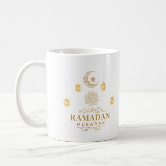 Happy Ramadan Kareem en Eid Mubarak 2023-feestdag Koffiemok (Links)