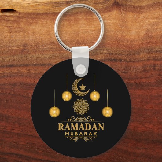 Happy Ramadan Kareem en Eid Mubarak 2023-feestdag Sleutelhanger (Voorkant)