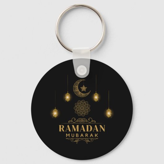Happy Ramadan Kareem en Eid Mubarak 2023-feestdag Sleutelhanger (Achterkant)