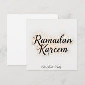 Happy Ramadan Mubarak Ramadan Kareem Gold Muslim Feestdagenkaart (Voorkant / Achterkant)