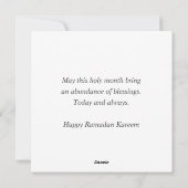 Happy Ramadan Mubarak | Ramadan Kareem Gold Muslim Feestdagenkaart (Achterkant)