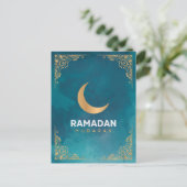 Happy Ramadan Mubarak | Ramadan Kareem Gold Muslim Feestdagenkaart (Staand voorkant)