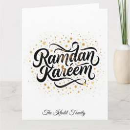 Happy Ramadan Mubarak Ramadan Kareem Gold Muslim Kaart