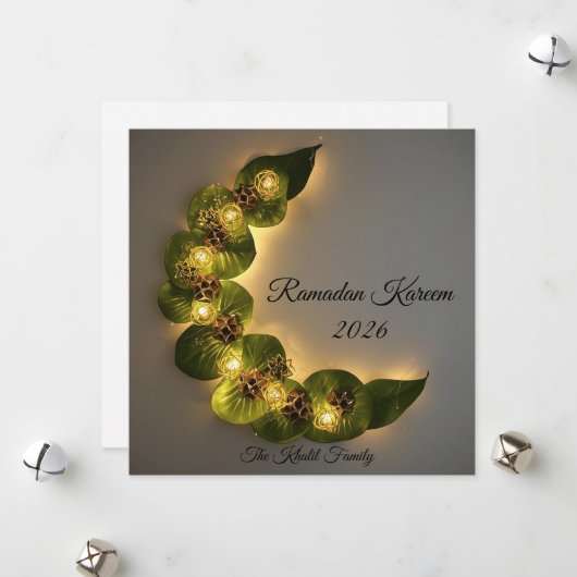 Happy Ramadan Mubarak Ramadan Kareem Muslim Feestdagenkaart (Voorkant / Achterkant in situ)