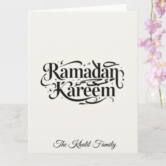 Happy Ramadan Mubarak Ramadan Kareem Muslim Kaart (Orchidee)