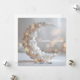 Happy Ramadan Mubarak Ramadan Kareem White Muslim Feestdagenkaart