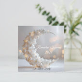 Happy Ramadan Mubarak Ramadan Kareem White Muslim Feestdagenkaart (Staand voorkant)