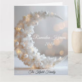 Happy Ramadan Mubarak Ramadan Kareem White Muslim Kaart (Voorkant)