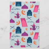 Happy Ramadan Pattern Briefpapier (Voorkant)