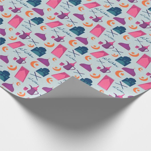 Happy Ramadan Pattern Cadeaupapier (Hoek)