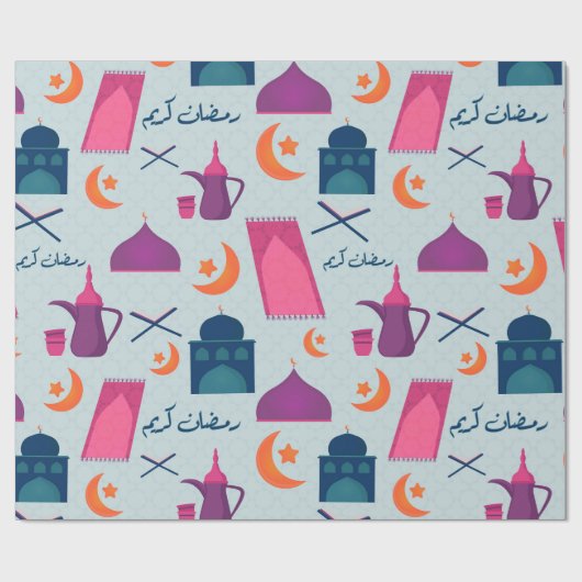 Happy Ramadan Pattern Cadeaupapier (Vlak)