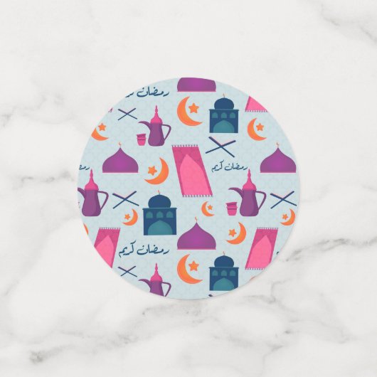 Happy Ramadan Pattern Confetti (Kleine voorkant)