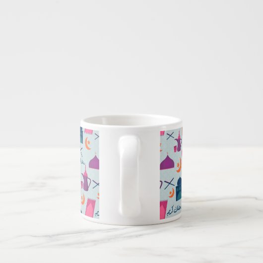 Happy Ramadan Pattern Espresso Kop (Achterkant)