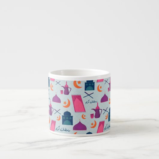 Happy Ramadan Pattern Espresso Kop (Voorkant)
