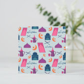 Happy Ramadan Pattern Feestdagenkaart (Staand voorkant)