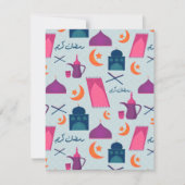Happy Ramadan Pattern Feestdagenkaart (Voorkant)
