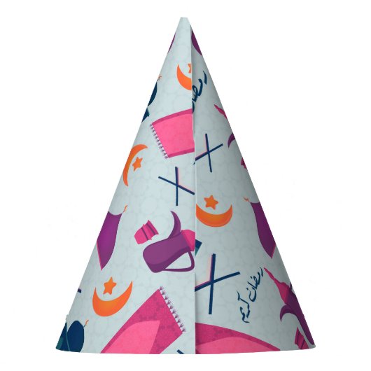 Happy Ramadan Pattern Feesthoedjes (Achterkant)