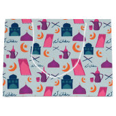 Happy Ramadan Pattern Groot Cadeauzakje (Voorkant)