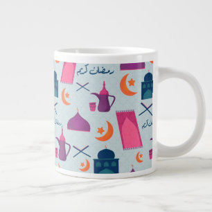 Happy Ramadan Pattern Grote Koffiekop