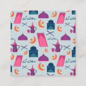 Happy Ramadan Pattern Informatiekaartje (Voorkant)