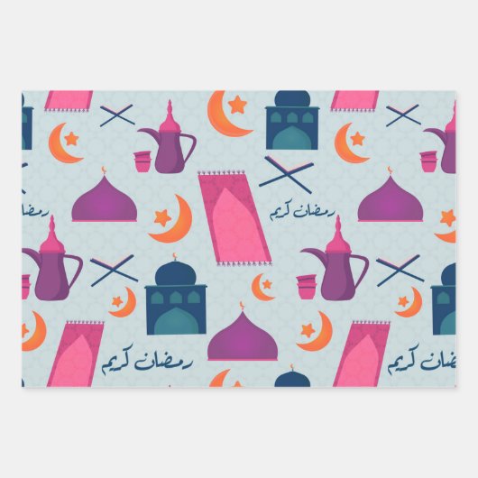 Happy Ramadan Pattern Inpakpapier Vel (Voorkant 3)