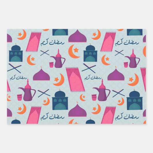 Happy Ramadan Pattern Inpakpapier Vel (Voorkant 2)