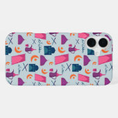 Happy Ramadan Pattern iPhone Hoesje (Achterkant horizontaal)