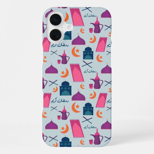 Happy Ramadan Pattern iPhone Hoesje (Achterkant)