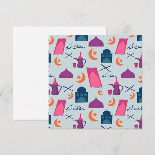 Happy Ramadan Pattern Kaart (Voorkant / Achterkant)