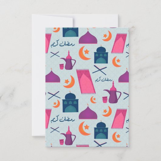 Happy Ramadan Pattern Kaart (Voorkant)