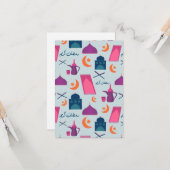 Happy Ramadan Pattern Kaart (Voorkant / Achterkant in situ)