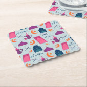 Happy Ramadan Pattern Kartonnen Onderzetters (Gebogen)