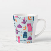 Happy Ramadan Pattern Latte Mok (Rechts)