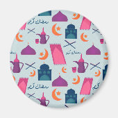 Happy Ramadan Pattern Magneet (Voorkant)