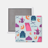 Happy Ramadan Pattern Magneet (Voorkant / Achterkant)