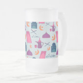 Happy Ramadan Pattern Matglas Bierpul (Voorkant rechts)