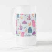 Happy Ramadan Pattern Matglas Bierpul (Voorkant links)