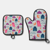 Happy Ramadan Pattern Ovenwant & Pannenlap Set (Voorkant)