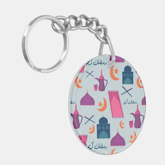 Happy Ramadan Pattern Sleutelhanger (Voorkant Links)