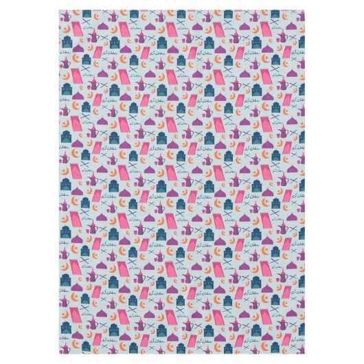 Happy Ramadan Pattern Tafelkleed (Voorkant)